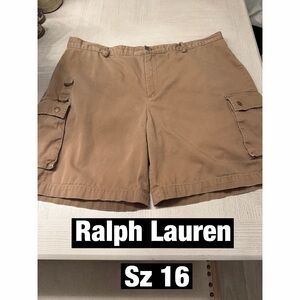 Ralph Lauren' Tan Cargo Shorts Sz 16
